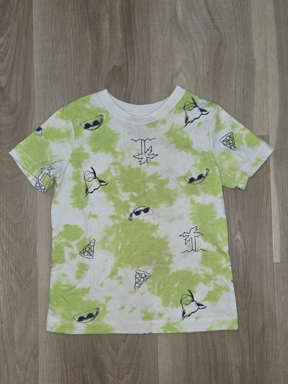 •Okie Dokie• Toddler Boys Green Tie-dye Short Sleeve Tee